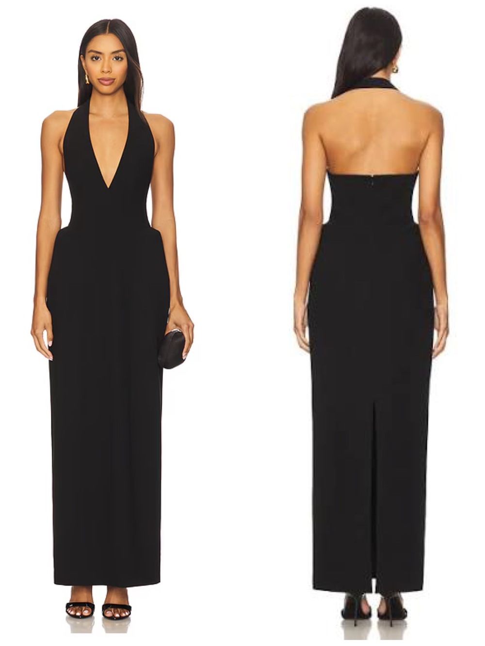 NWT Misha Collection Delta Long Maxi Dress Black Size Women’s Size Small